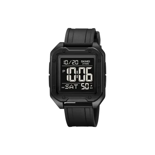 SKMEI Электронные механические часы унисекс с черным циферблатом