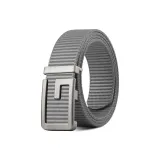 Серый с матовой серебристой пряжкой