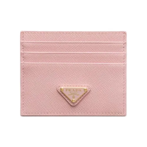 PRADA Телячья кожа Держатель для карт Женские Персиково-розовый
