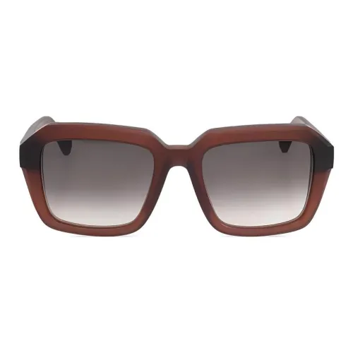 MYKITA Ацетат Прямоугольные Солнцезащитные очки Мужские Каштаново-коричневые