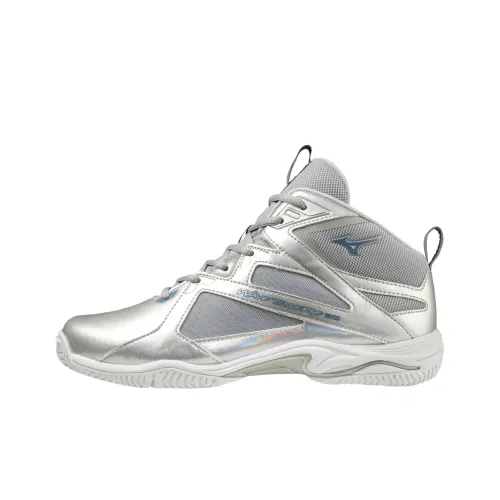 Mizuno MID Топ Кроссовки для тренировок Унисекс Серебристо-серый Широкий крой