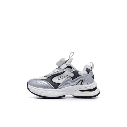 Warrior Cloud Sail Series Противоскользящие Анти-KICK Легкие Амортизирующие Низкие Кроссовки для Бега Белый Серебристый Серый Детские