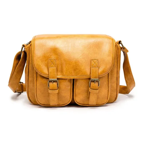 VIHUS ПУ (полиуретан) Сумка через плечо Стандартная Унисекс Черный Желтый