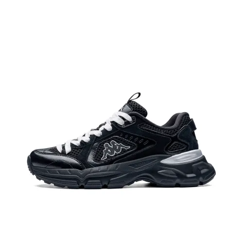 KAPPA O.2000 Противоскользящие Устойчивые к истиранию Низкие Кроссовки для бега Женские Черные Серебряные