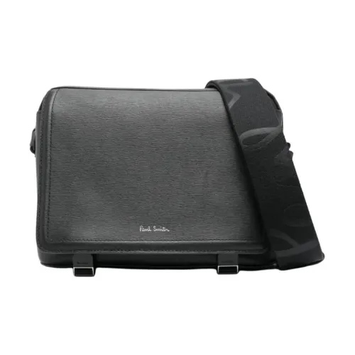 Paul Smith Телячья кожа Курьерская сумка Сумка через плечо Мужская Черная