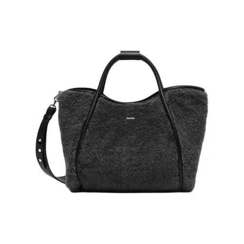 MaxMara Шерсть Тоут Сумка Сумка для покупок Сумка Маленькая Женская Темно-серая