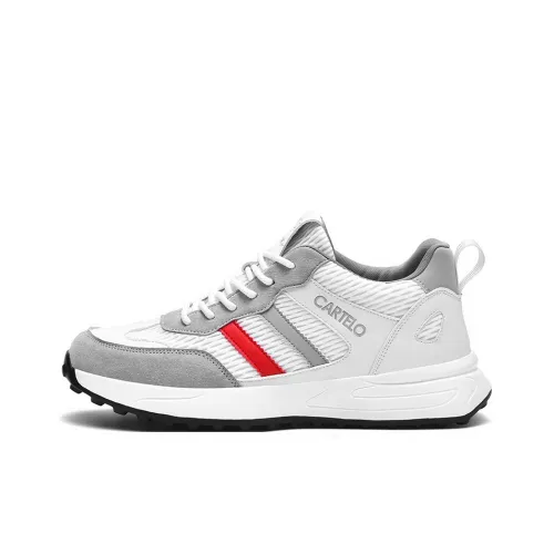 CARTELO Амортизация устойчивость к истиранию дышащий противоскользящий низкий топ повседневная обувь мужской белый серый