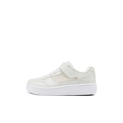 Skechers Kids противоскользящие устойчивые к истиранию дышащие низкие кеды белые детские