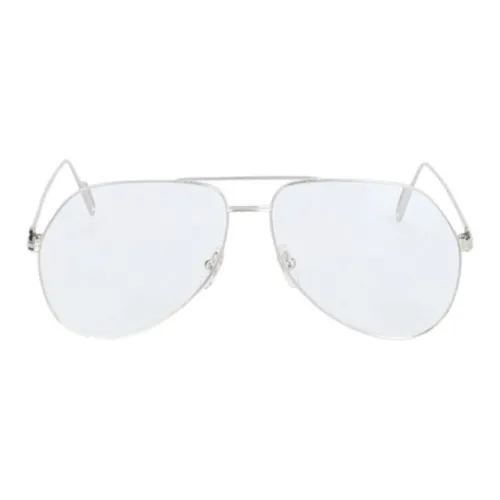 Cartier Металл Aviator Оправы для очков Мужские Серебряные