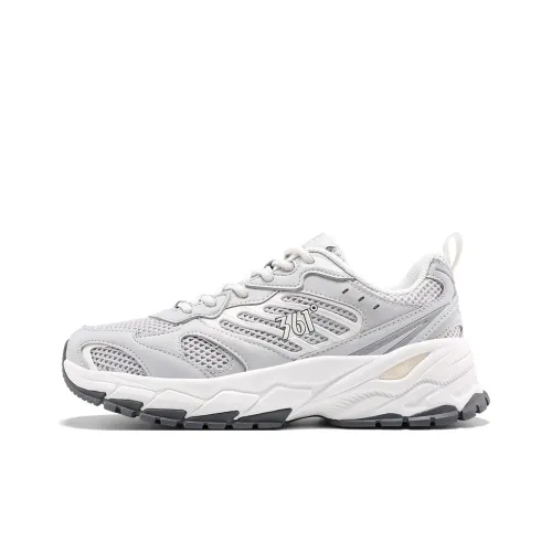 361° Амортизация и Дышащий Низкий Топ Толстая Подошва Кроссовки Женские Серые