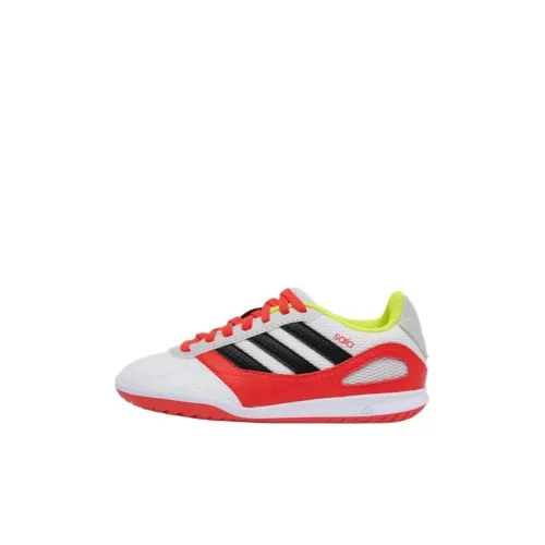 Adidas Super Sala Slip Anti-slip Abrasion Resistant Низкие Футбольные бутсы Красный Детские