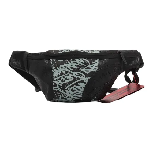 SPRAYGROUND Веганская кожа сумка-бананка мужская черная