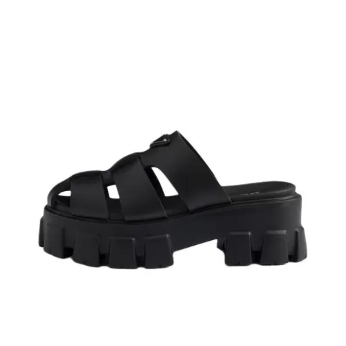 PRADA Monolith Домашние тапочки 5,5 см Женские Черные