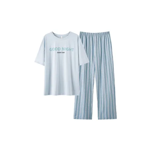 WANANNI Пижамный комплект Мужской Небесно-синий