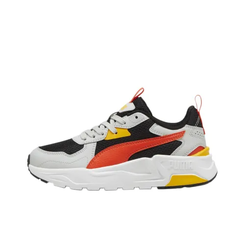 PUMA Trinity Lite Low Топ Kids Lifestyle Shoes Черный Белый Оранжевый Желтый Подростки