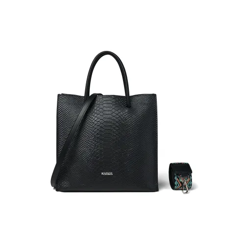 KAISER Коровья кожа Сумка через плечо Стандартная Женская Черная