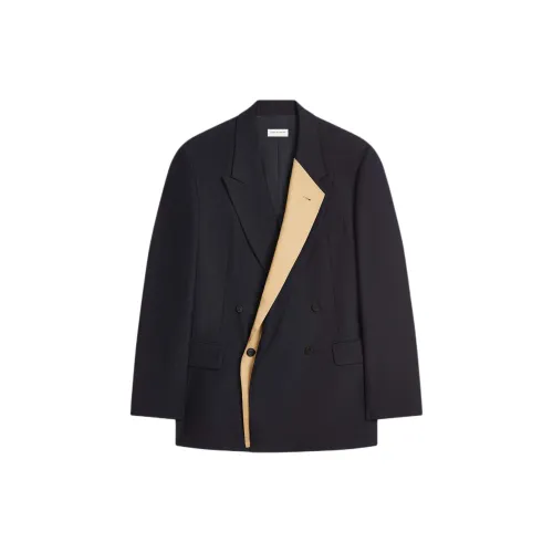 DRIES VAN NOTEN Черные Мужские Деловые Костюмы