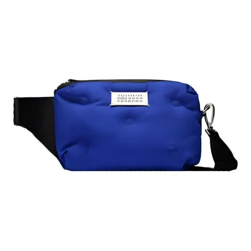 Maison Margiela Glam Slam Нейлон с Телячьей Кожей Спортивная Сумка Сумка через плечо Сумка на плечо Стандартная Женская Синяя