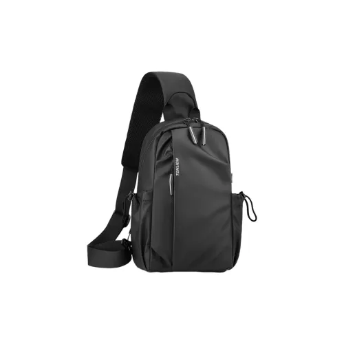 Tonlion Ткань Sling Сумка Стандартная Унисекс Черная