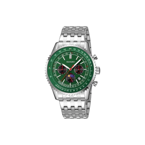 SKMEI Кварцевый механизм Часы Мужские Зеленый циферблат