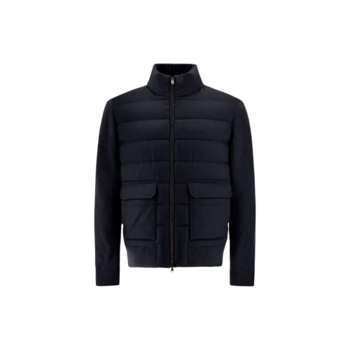 HERNO Пуховик Мужской Морской Синий