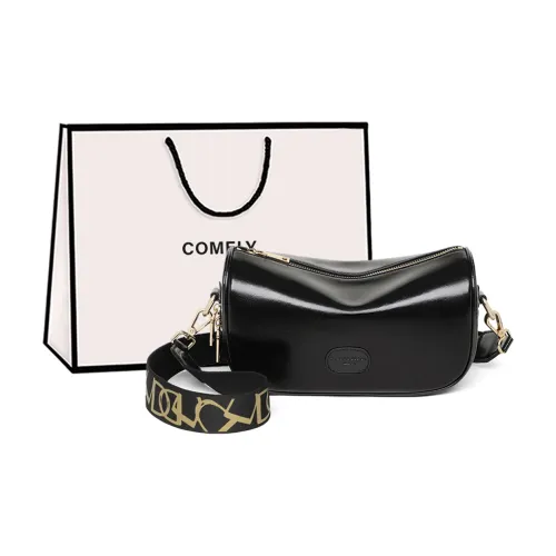 COMELY Сумка через плечо из коровьей кожи стандартная женская черная