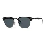 Черно-серебряная оправа, черно-серые линзы