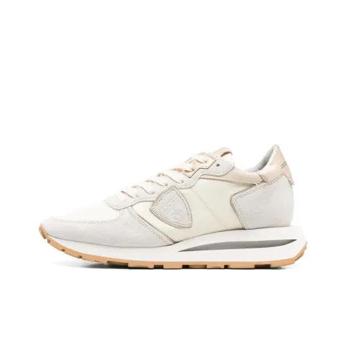 PHILIPPE MODEL Paris Противоскользящие Низкие Топы Повседневная Обувь Женская Бежевая Серый