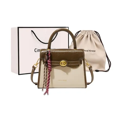 CinvaiKrose Сумка Kelly из синтетической кожи одно плечо через плечо переносная большая женская коричневый черный