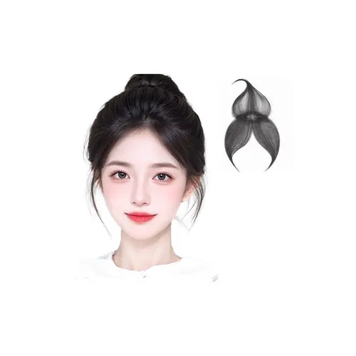 WANWANFENG Корректирующая Наклейка для Лоба Перука LADY Человеческие Волосы Короткие Прямые Волосы