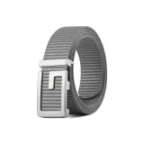 Серый с серебристой пряжкой