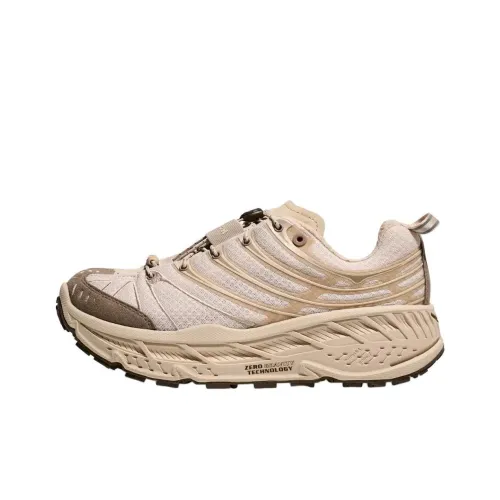 HOKA ONE ONE Stinson Evo OG Slip-resistant Abrasion-resistant Low Top Casual Trail Running Shoes Unisex Beige HOKA ONE ONE Stinson Evo OG Противоскользящий Устойчивый к истиранию Низкий Топ Повседневная Обувь для Трейл-бега Унисекс Бежевый