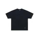 Плотный хлопкоподобный T, минималистичный универсальный - обсидиан