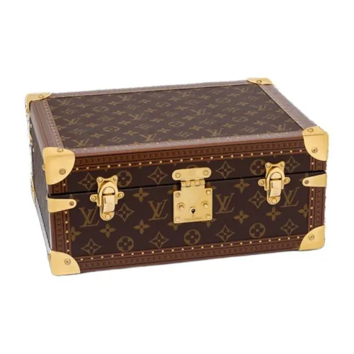 LOUIS VUITTON Холст Твердый Чехол Хранение Коробка Унисекс Коффье Сигары