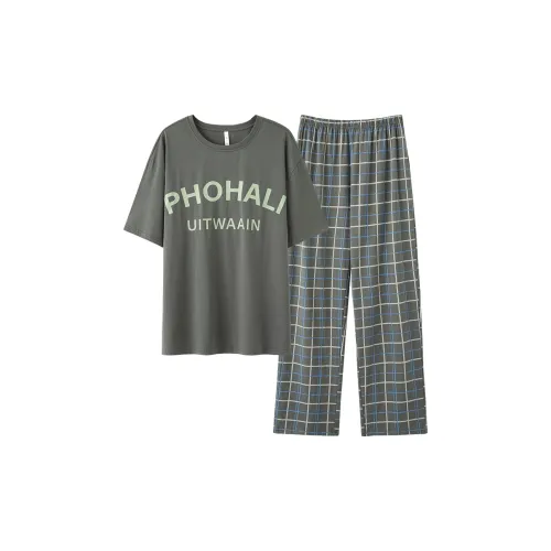 WANANNI Пижамный комплект Мужской Темно-серый