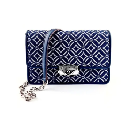 MICHAEL KORS Холст Плечевая Сумка Женская Джинсовый Синий