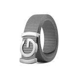 Серый с серебристой пряжкой