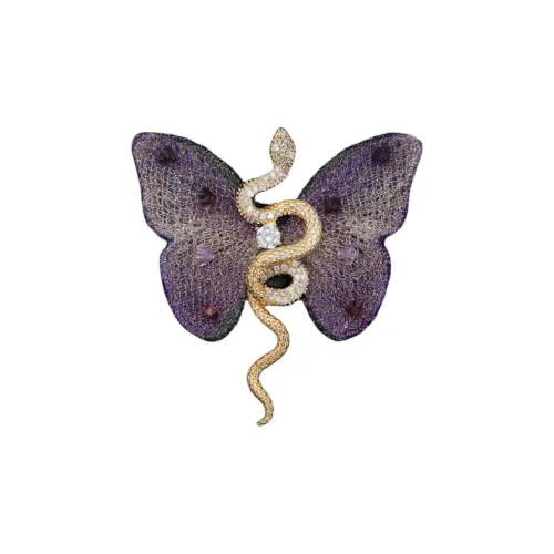 Фиолетовый медный сплав броши унисекс