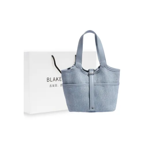 BLAKE FLEETO Деним Ведрообразная Сумка Стандартная Женская Джинсовая Синий