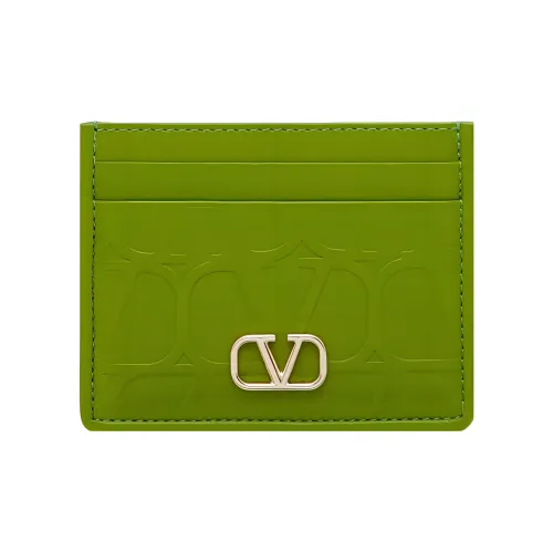 Valentino Vlogo Телячья кожа Кошелек для монет держатель для карт маленький женский зеленый