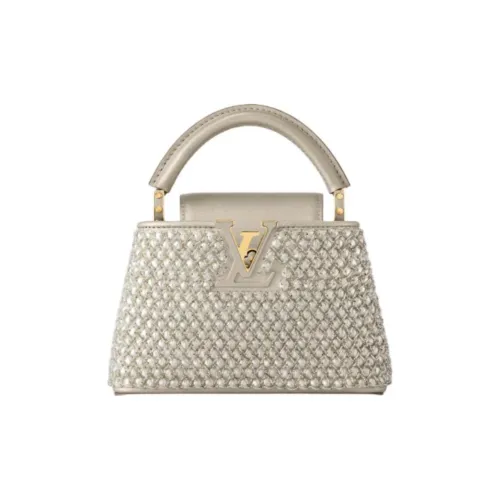 LOUIS VUITTON Capucines Коровья кожа Одно плечо Сумка Мини Женская Золотая