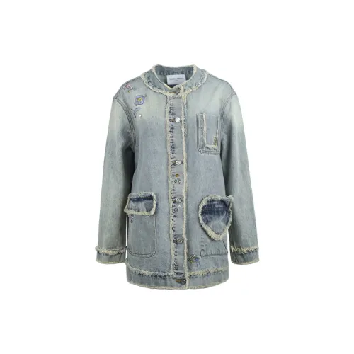 Valeria Obbaco Denim Jacket Unisex Blue Валирия Оббако Деним Куртка Унисекс Синий