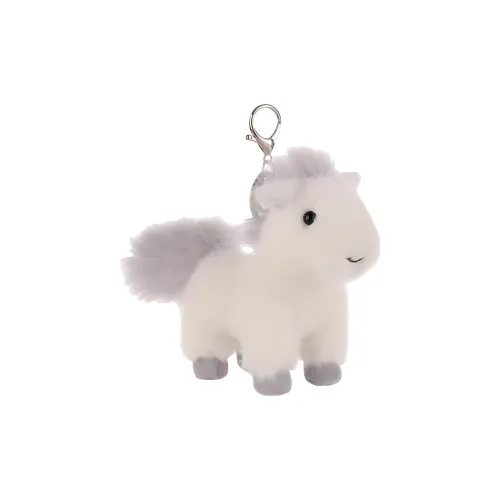 APRICOT LAMB Лошадь Год Талисман Дикий Пони Брелок Животные Рюкзак Милый Сумка Автомобиль Куклы Плюшевый Брелок 13 см Высота