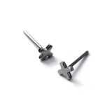 Минималистский стиль X Серьги-гвоздики, Черный, 1 пара