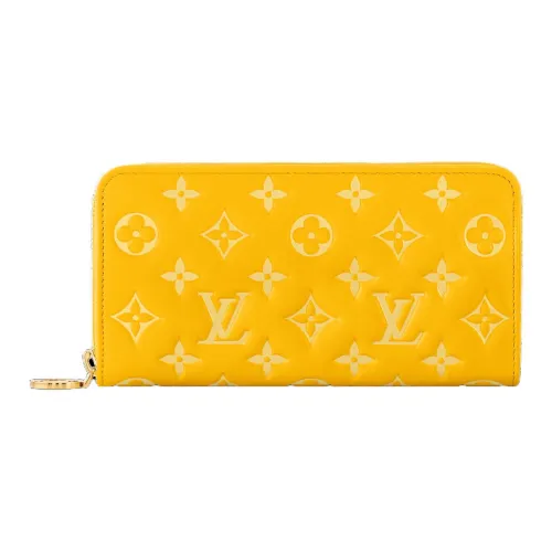 LOUIS VUITTON Zippy Sheepskin Wallet Women's Ginkgo Yellow LOUIS VUITTON Zippy Овчина Кошелек Женские Ginkgo Желтый