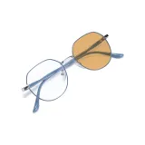 Художественный стиль Silver Blue Frame-Light-Sensing Tea-colored Lenses