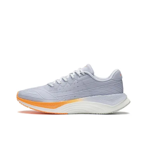 LiNing YueYing 2,0 Slip-resistant Abrasion-resistant Breathable Low-top Running Shoes Men's Gray Orange
