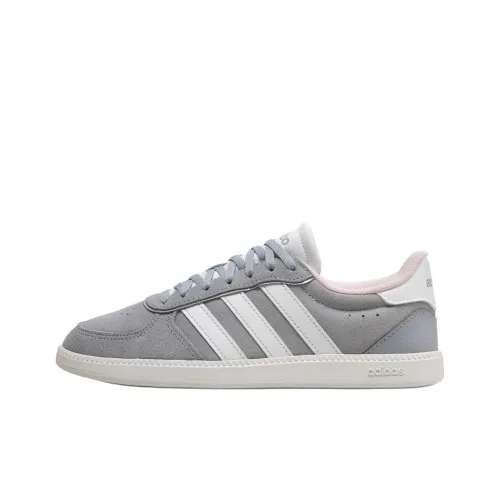 Adidas BREAKNET SLEEK Slip-resistant Abrasion-resistant Low-top Skateboarding Shoes Women's Gray Adidas BREAKNET SLEEK Противоскользящие Устойчивые к истиранию Низкие Кеды для скейтбординга Женские Серые