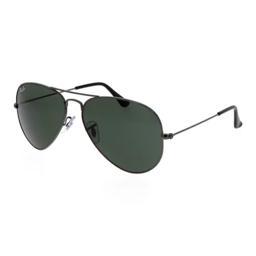 RayBan Металл Aviator Солнцезащитные очки Унисекс Серебряный