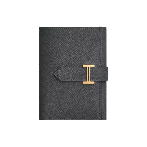 HERMES Bearn Epsom Телячья кожа Кошелек Унисекс Mangrove Цвет